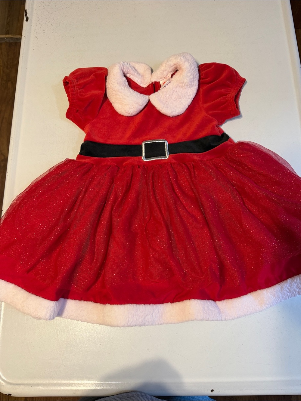 Red Holiday Santa Dress Costume for Kids 3T